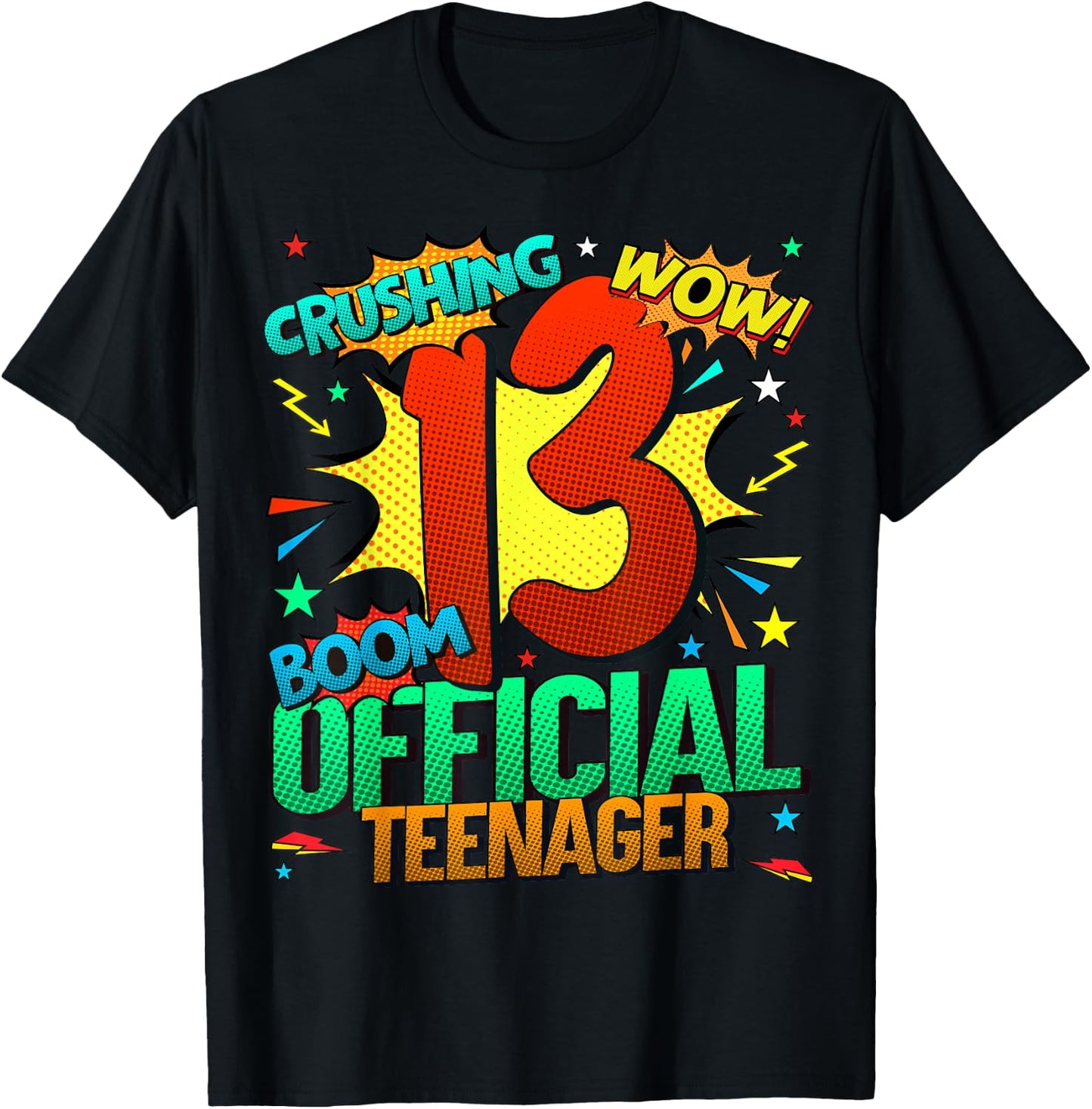 Official Teenager 13th Birthday Comic Awesome Since 2010 T-Shirt - T-Shirt | Black