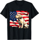 Patriotic Labrador American Flag T-Shirt - T-Shirt | Black