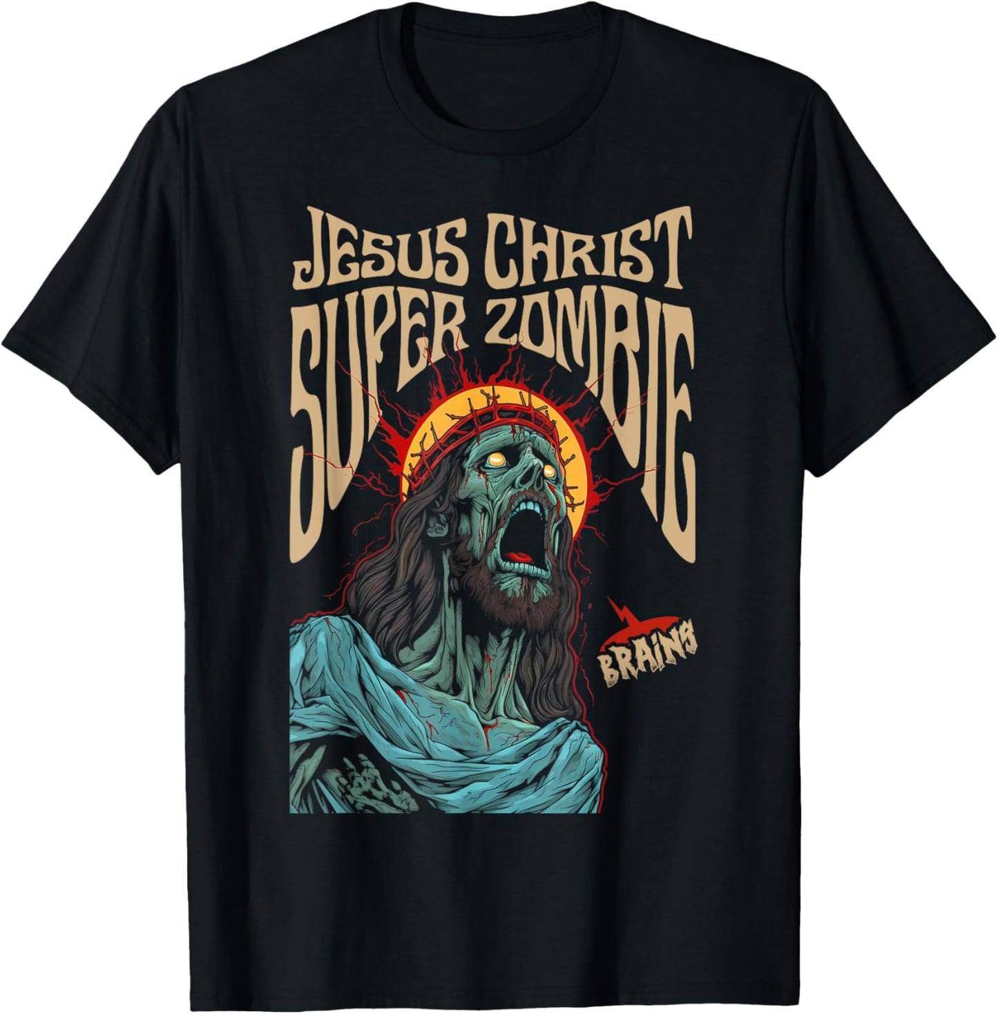 Jesus Christ Super Zombie T-Shirt - T-Shirt | Black