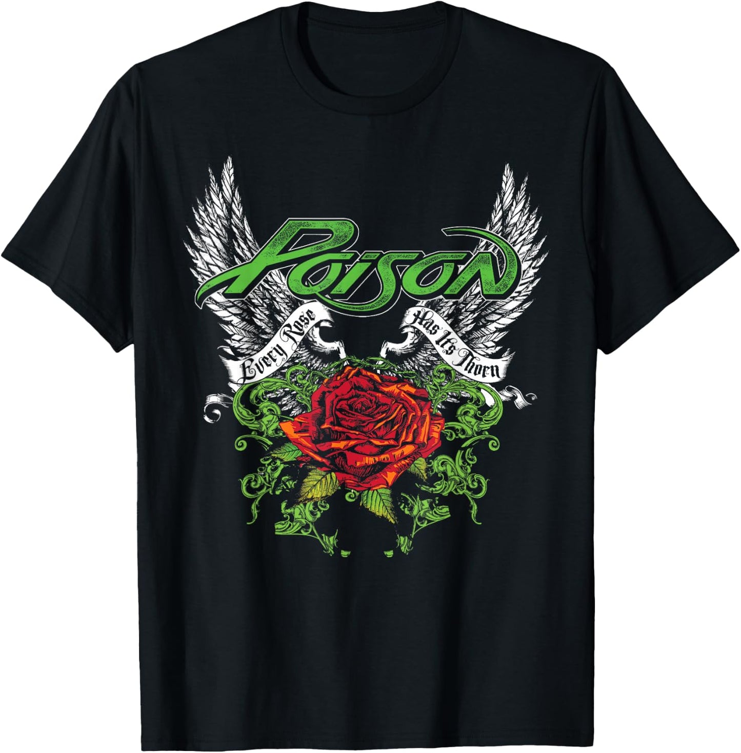 Poison - Thorns & Wings T-Shirt - T-Shirt | Black