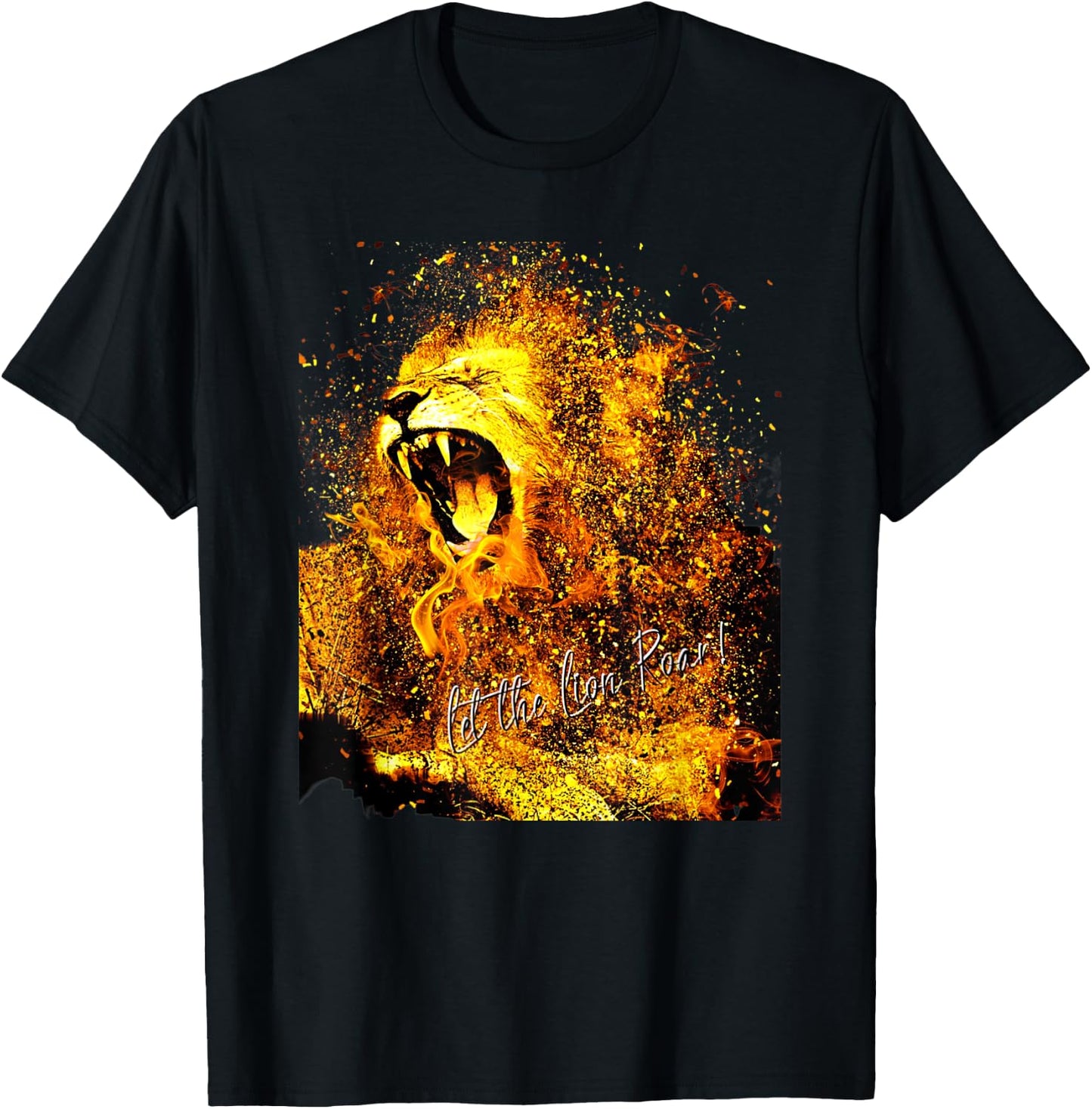 Let The Lion Roar! Christian Worship Gift T-Shirt - T-Shirt | Black