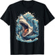 Great White Shark | Shark Lover Graphic T-Shirt - T-Shirt | Black