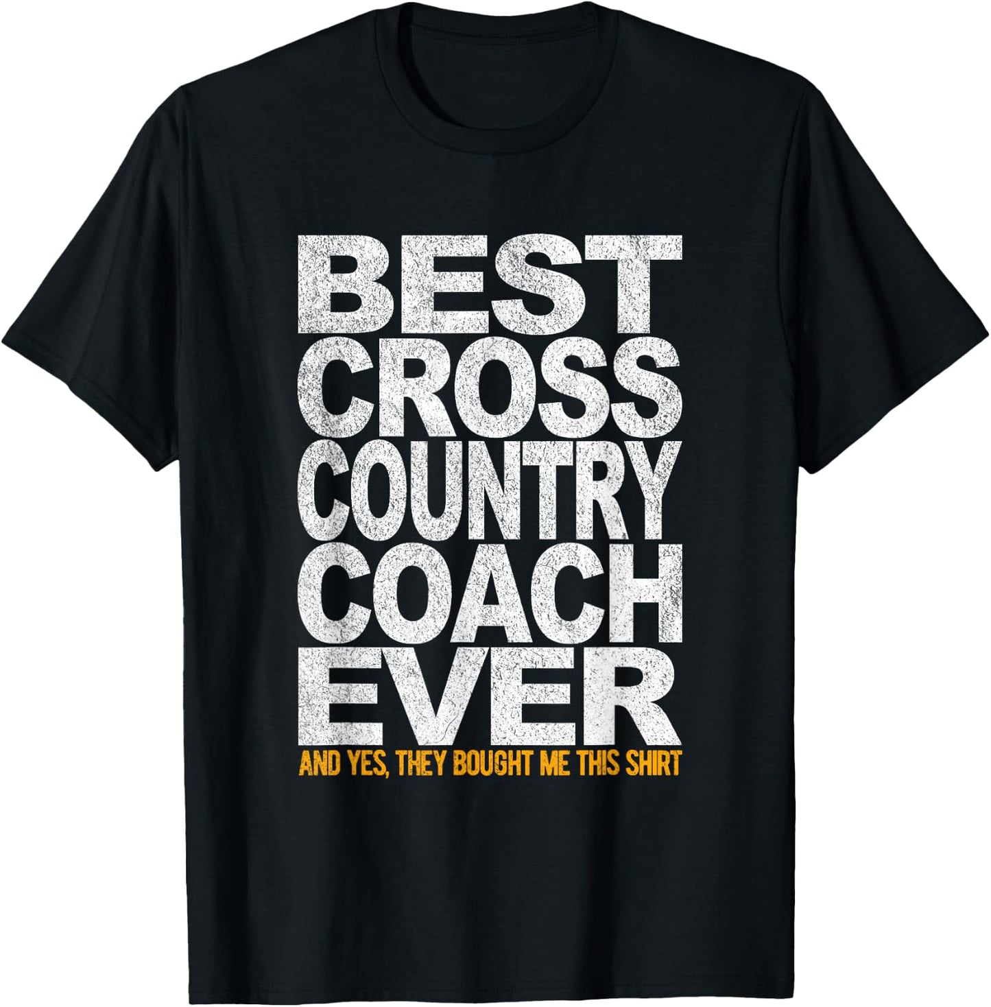 Best Cross Country Coach Ever Runner Running Coach Retro T-Shirt - T-Shirt | Black