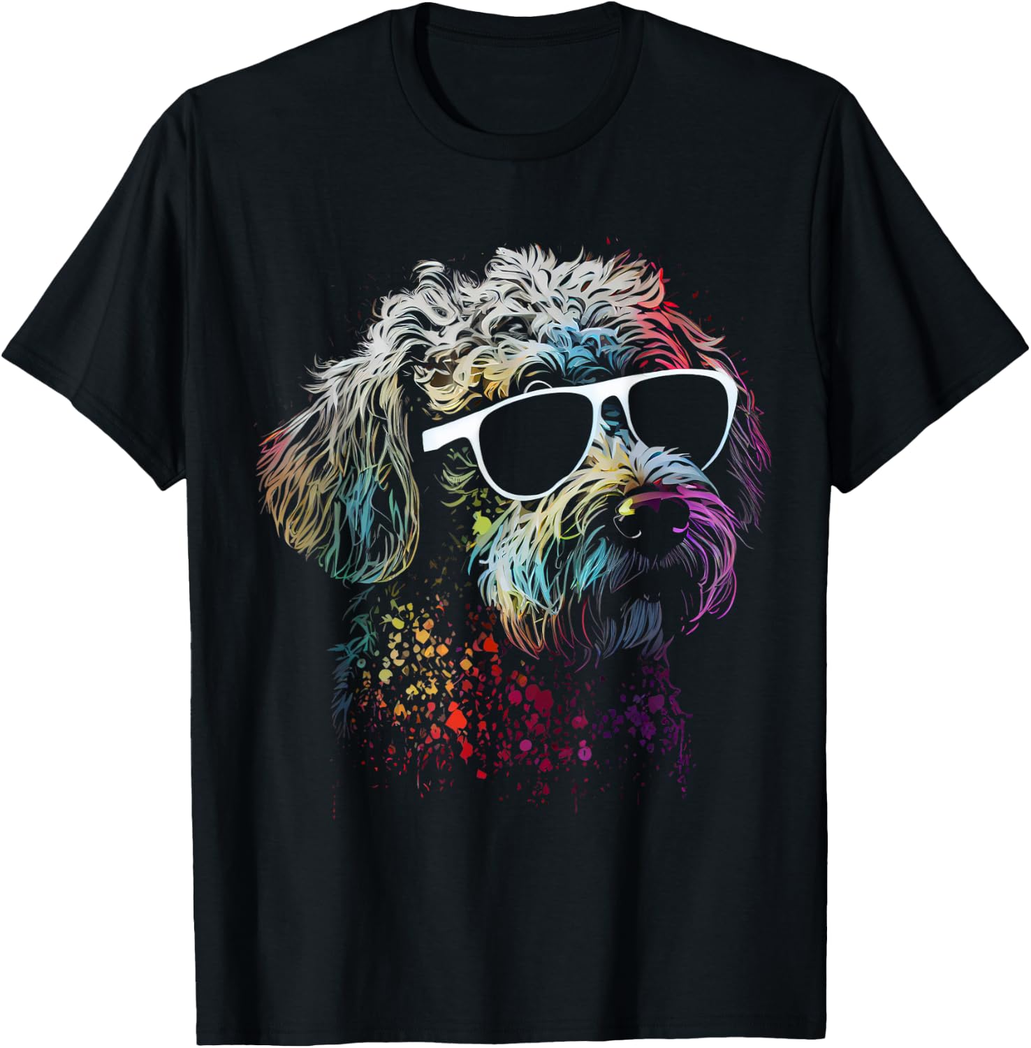 Schnoodle walking dog fans poodle schnauzer dogs T-Shirt - T-Shirt | Black