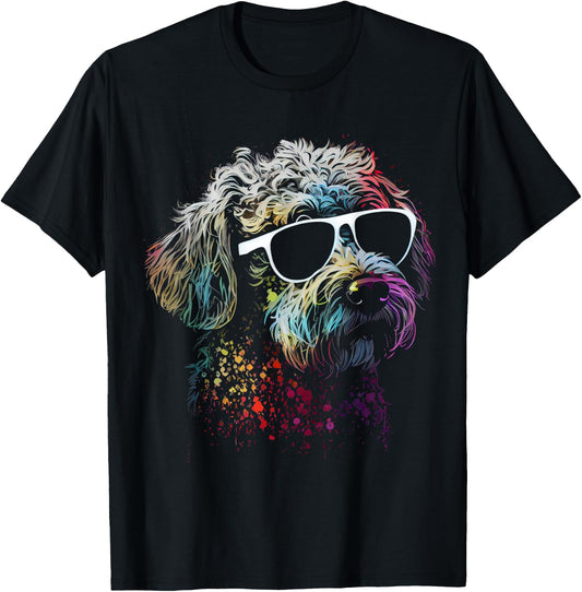 Schnoodle walking dog fans poodle schnauzer dogs T-Shirt - T-Shirt | Black