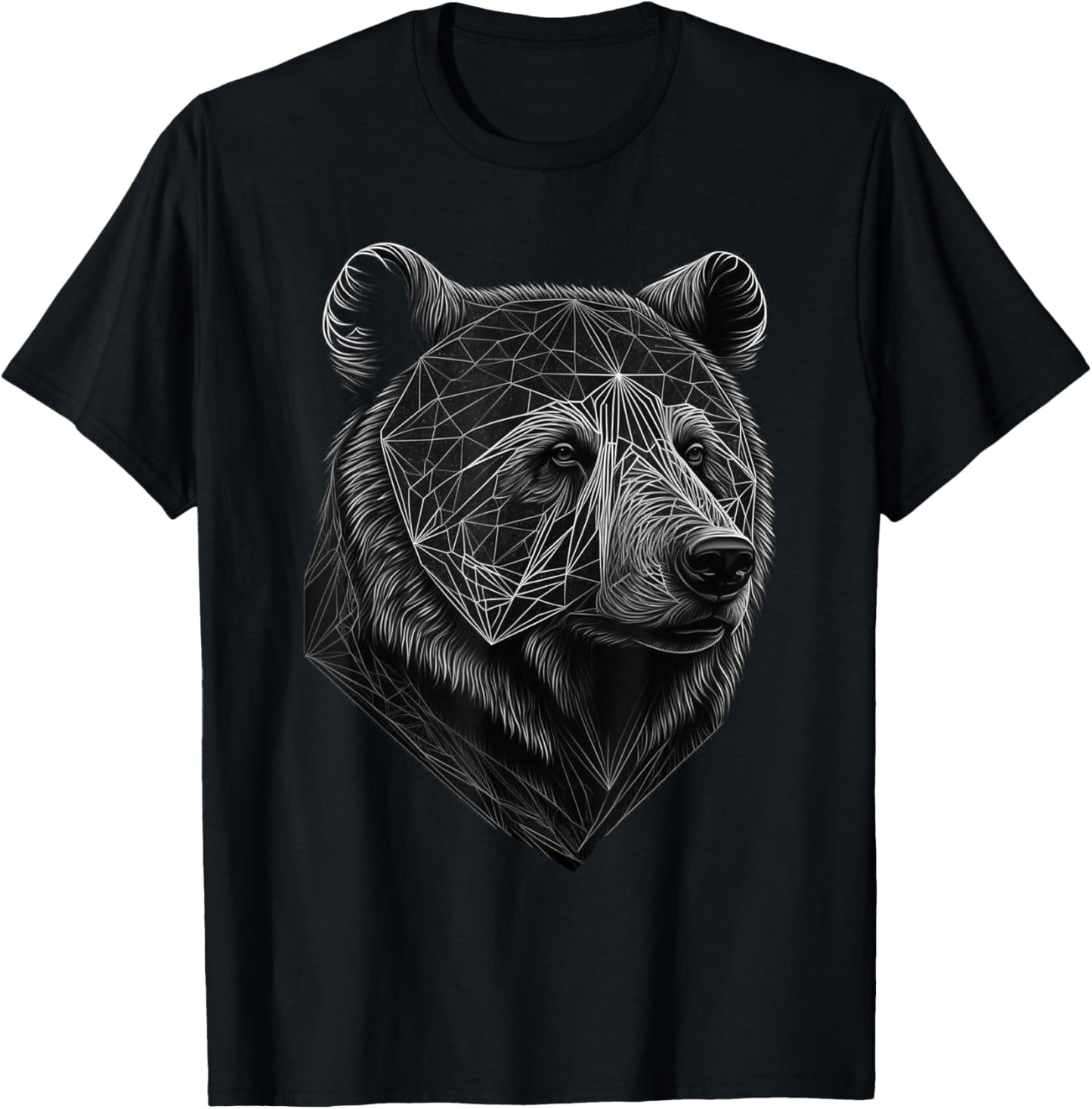 Bear wild animals art animal print animal motif bear T-Shirt - T-Shirt | Black
