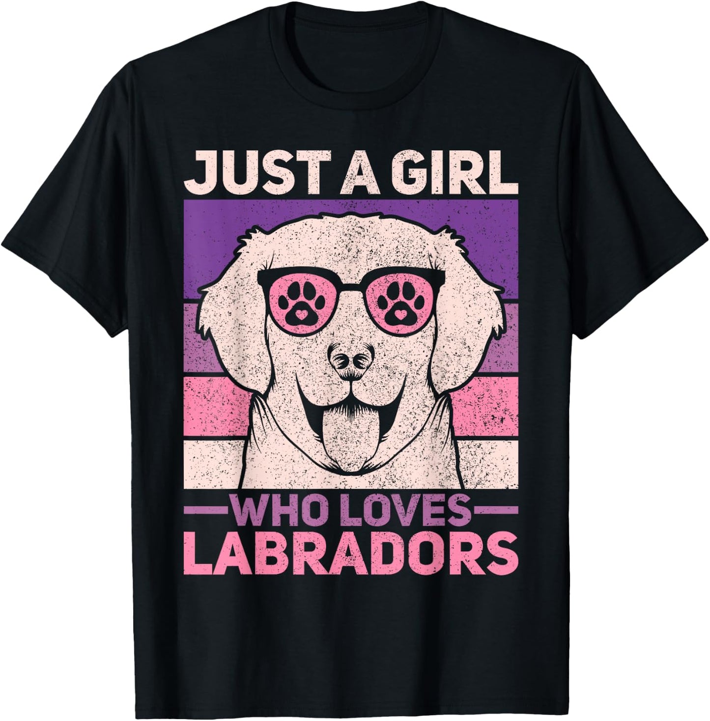 Just A Girl Who Loves Labradors Lab Owner Labrador Retriever T-Shirt - T-Shirt | Black