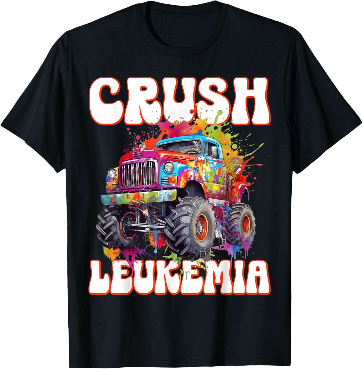 Crush Leukemia Awareness Cure Blood Cancer Fighter Kids T-Shirt - T-Shirt | Black