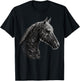 Horse Animal Geometric Polygon Drawing Perd T-Shirt - T-Shirt | Black