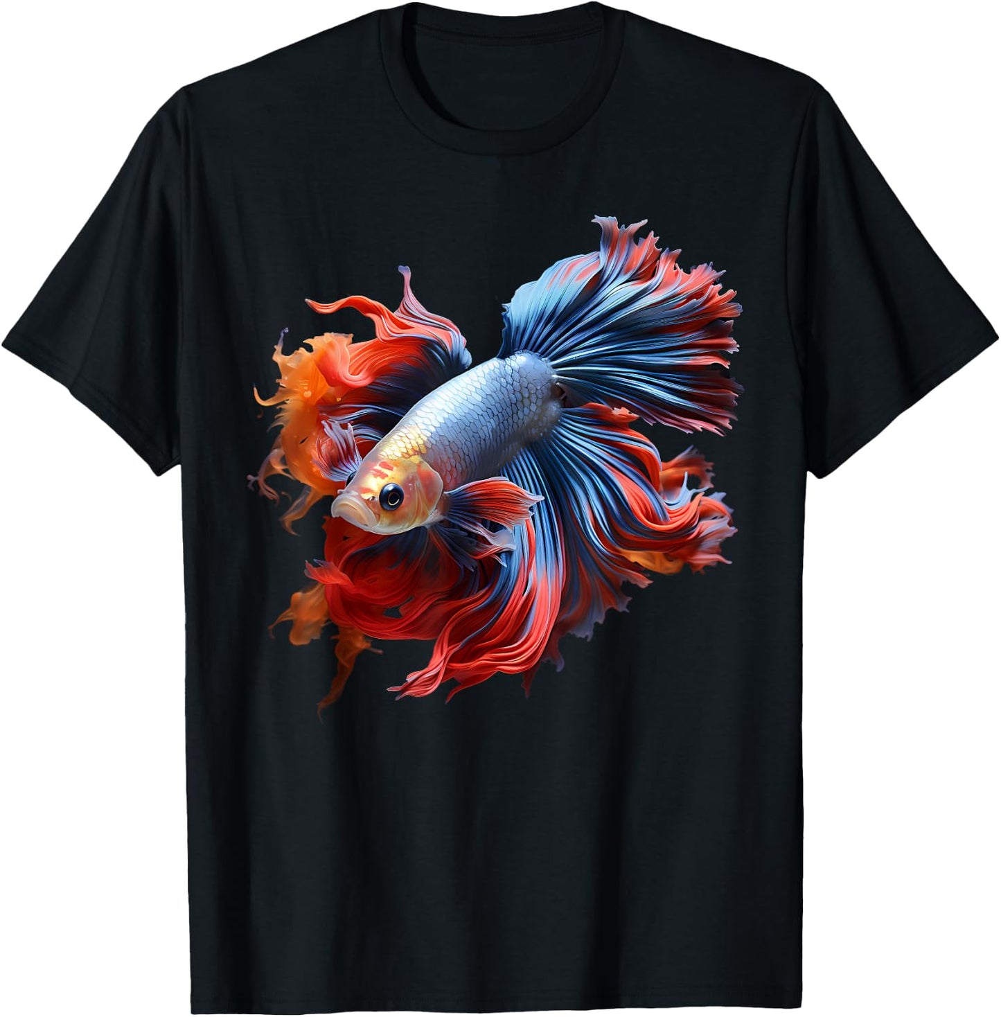 Colorful Fish Make Life Betta Fighting Fish Nano Aquarium T-Shirt - T-Shirt | Black