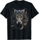 Wolf Mandala Artwork | Animal Motif Wolf T-Shirt - T-Shirt | Black