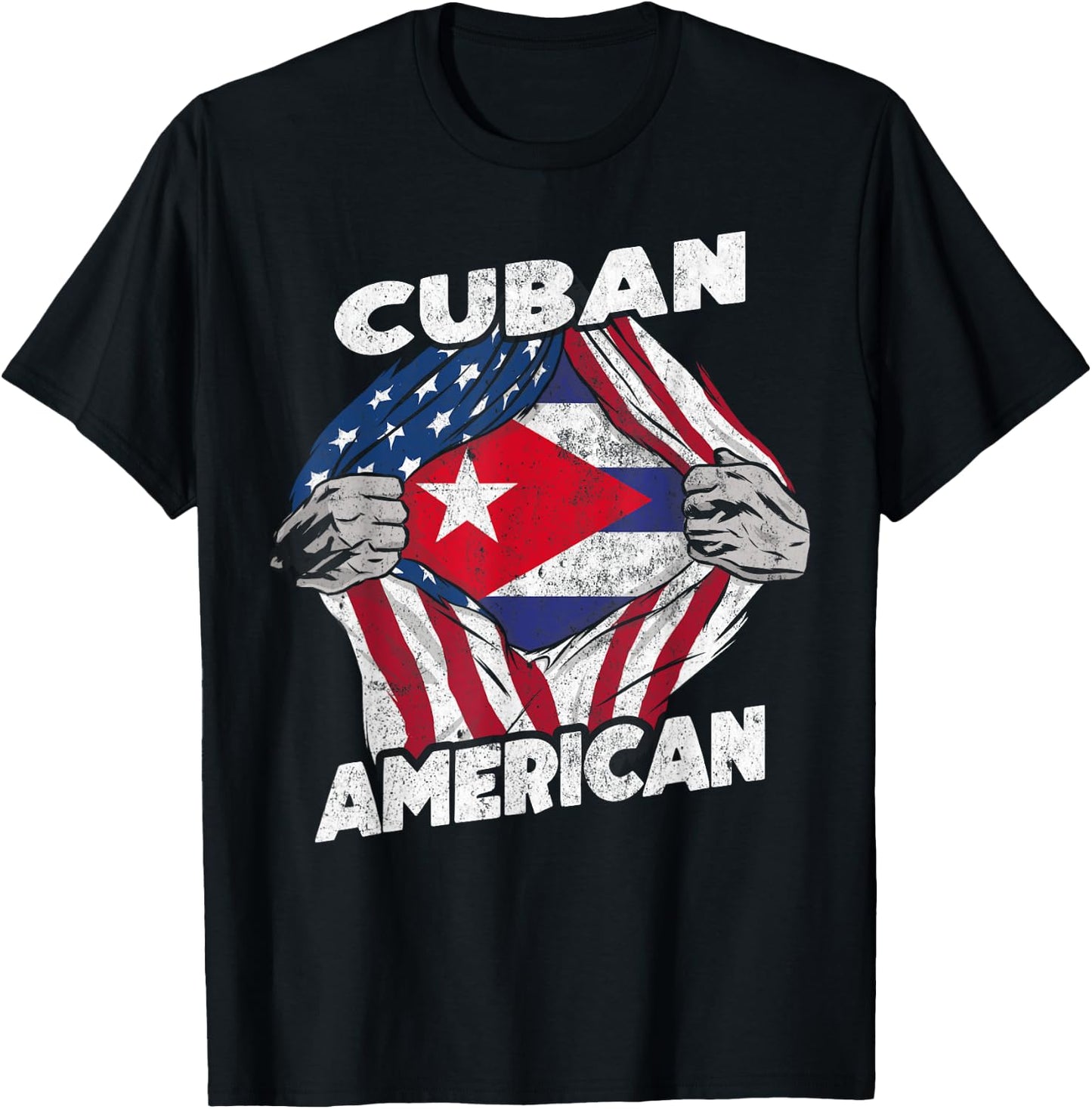 Cuban And American Flag Cuba Proud T-Shirt - T-Shirt | Black