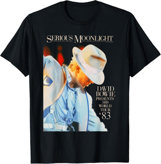 David Bowie Music Rock Serious Moonlight T-Shirt - T-Shirt | Black