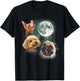 Funny Dog Shirt | 3 Doggo Moon Doggie Lovers Howling Canine T-Shirt - T-Shirt | Black