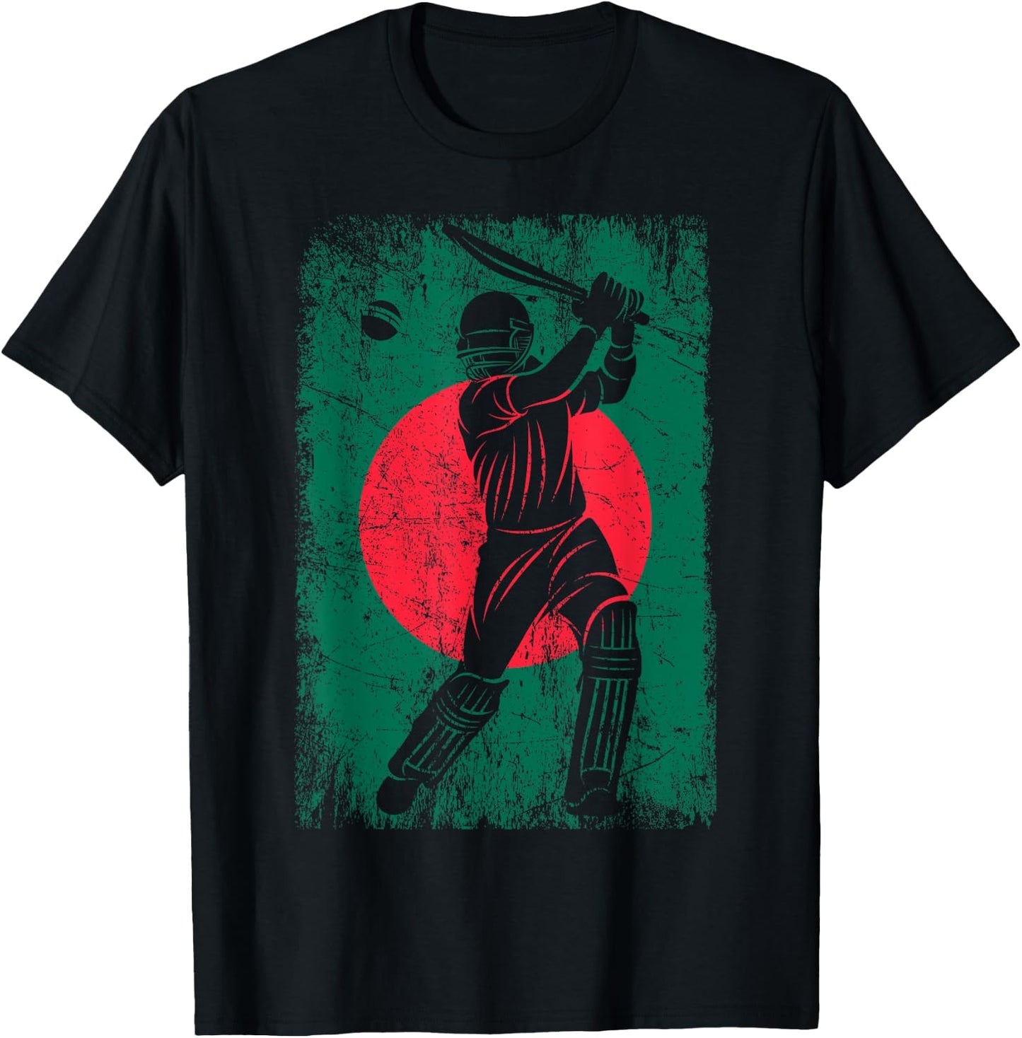 Bangladesh Flag Cricket Jersey Fan Player Coach T-Shirt - T-Shirt | Black