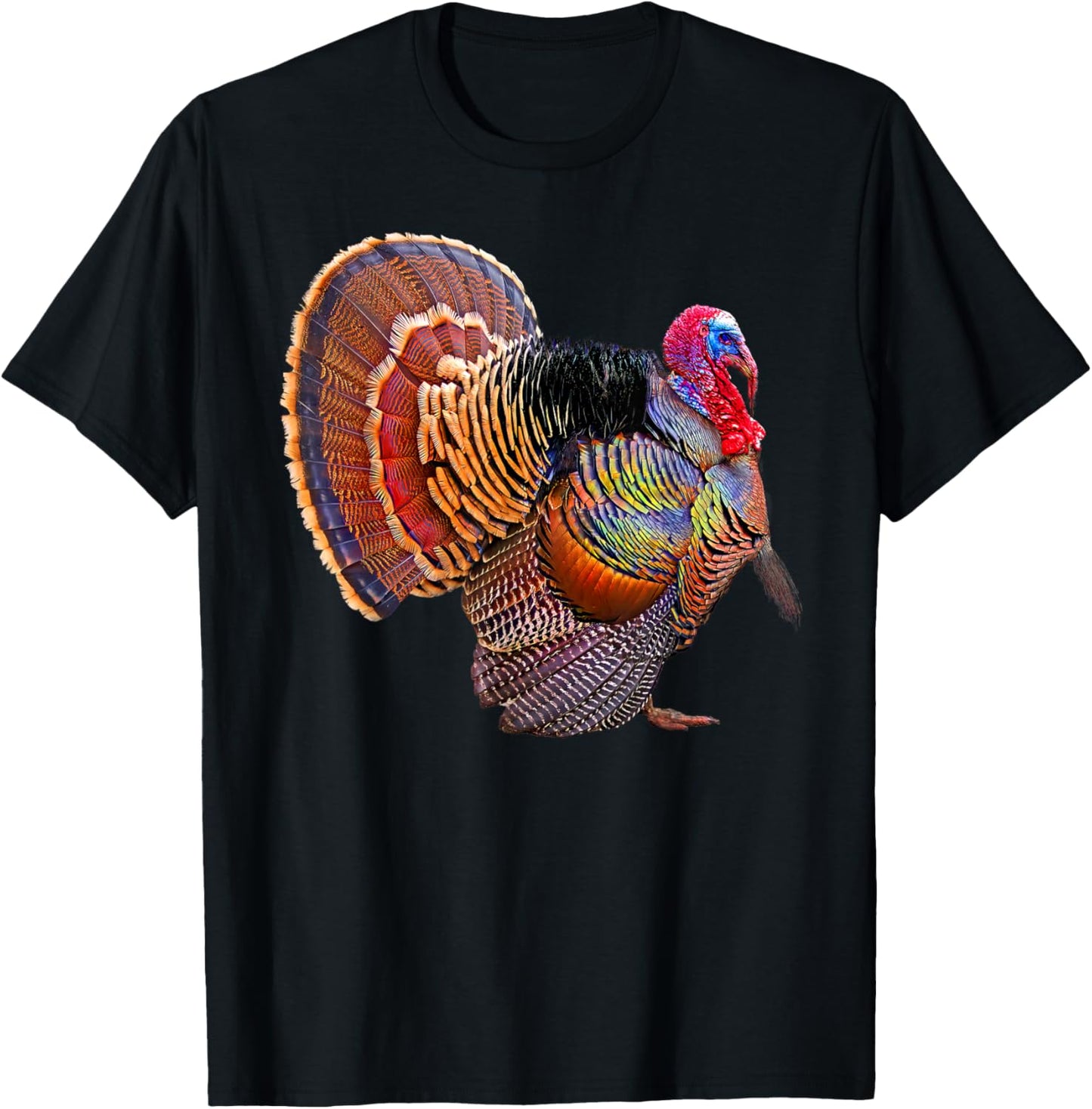 Turkey Wild Bird Wildlife Thanksgiving T-Shirt - T-Shirt | Black