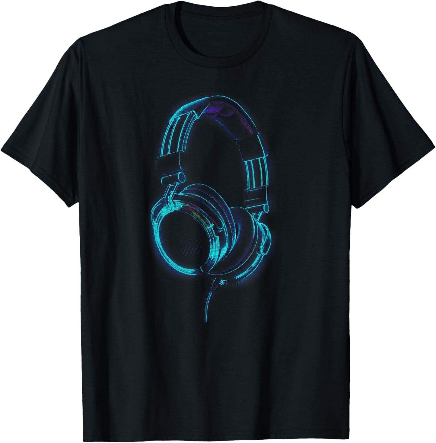 Headphones Music DJ Hip Hop Audio T-Shirt - T-Shirt | Black