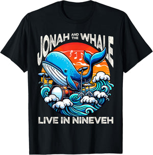 Jonah Whale Funny Rock Band Vintage Funny Christian T-Shirt - T-Shirt | Black