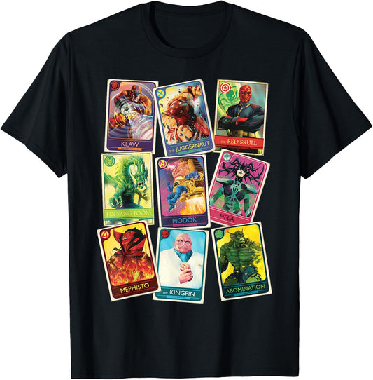 Marvel Super Villain Trading Cards T-Shirt - T-Shirt | Black