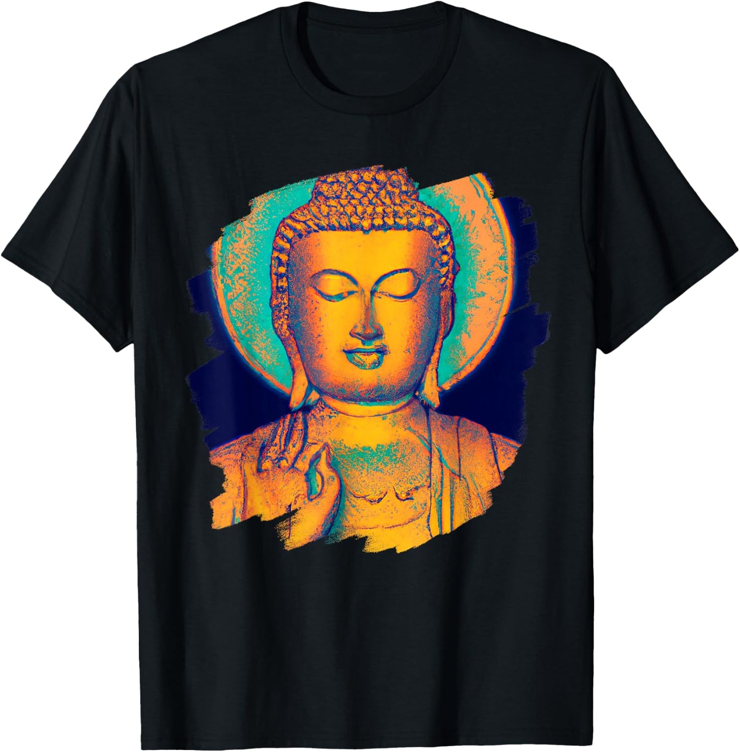 Zen Buddha Mandala Spiritual Asian Style Meditation Peace T-Shirt - T-Shirt | Black