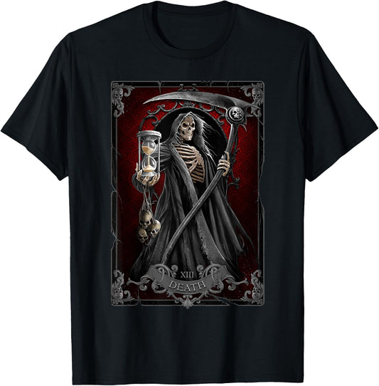 Spiral Original - Death Tarot - Gothic Reaper T-Shirt - T-Shirt | Black