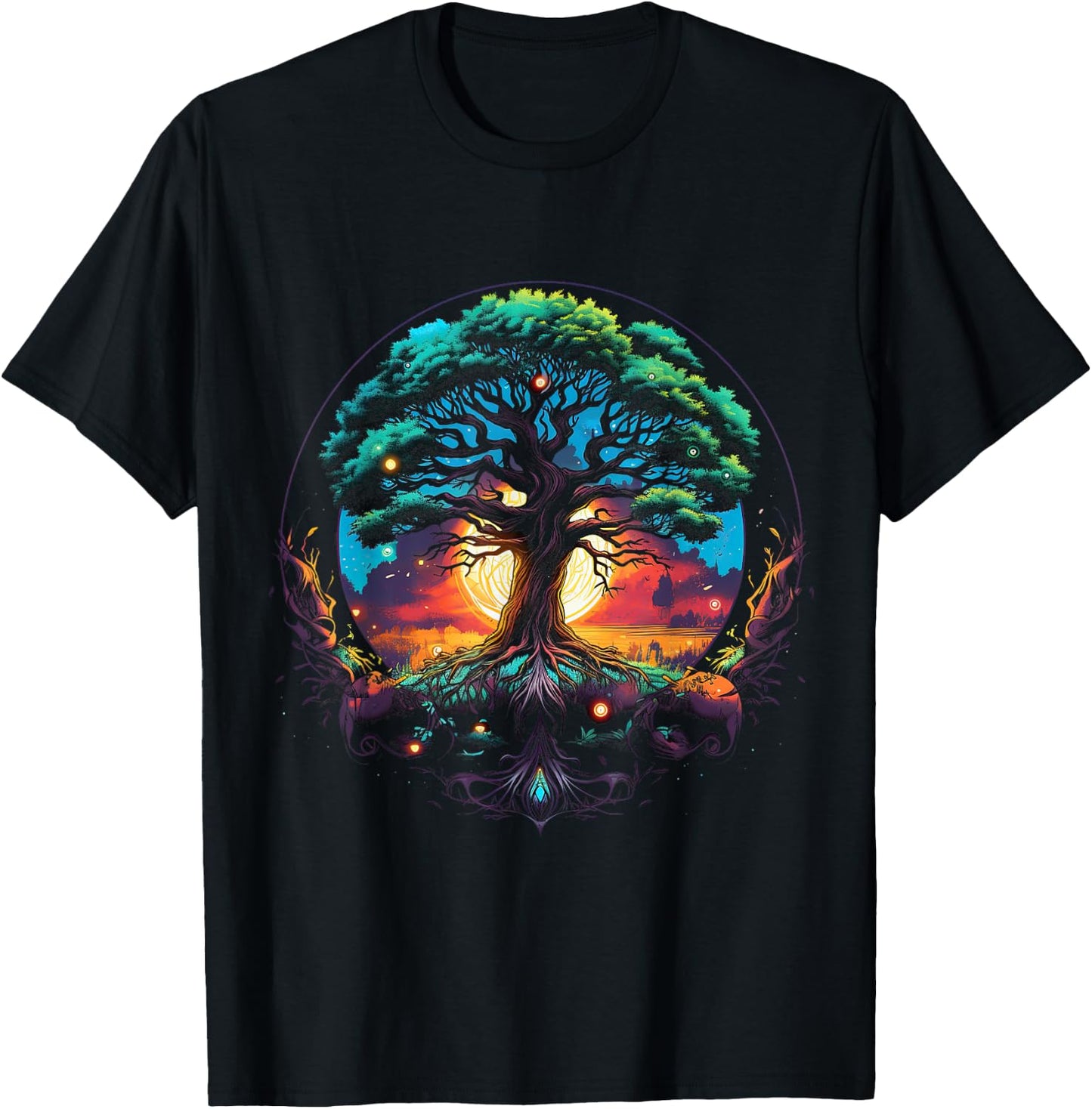 Tree of Life Viking Midgard Thor Walhalla T-Shirt - T-Shirt | Black