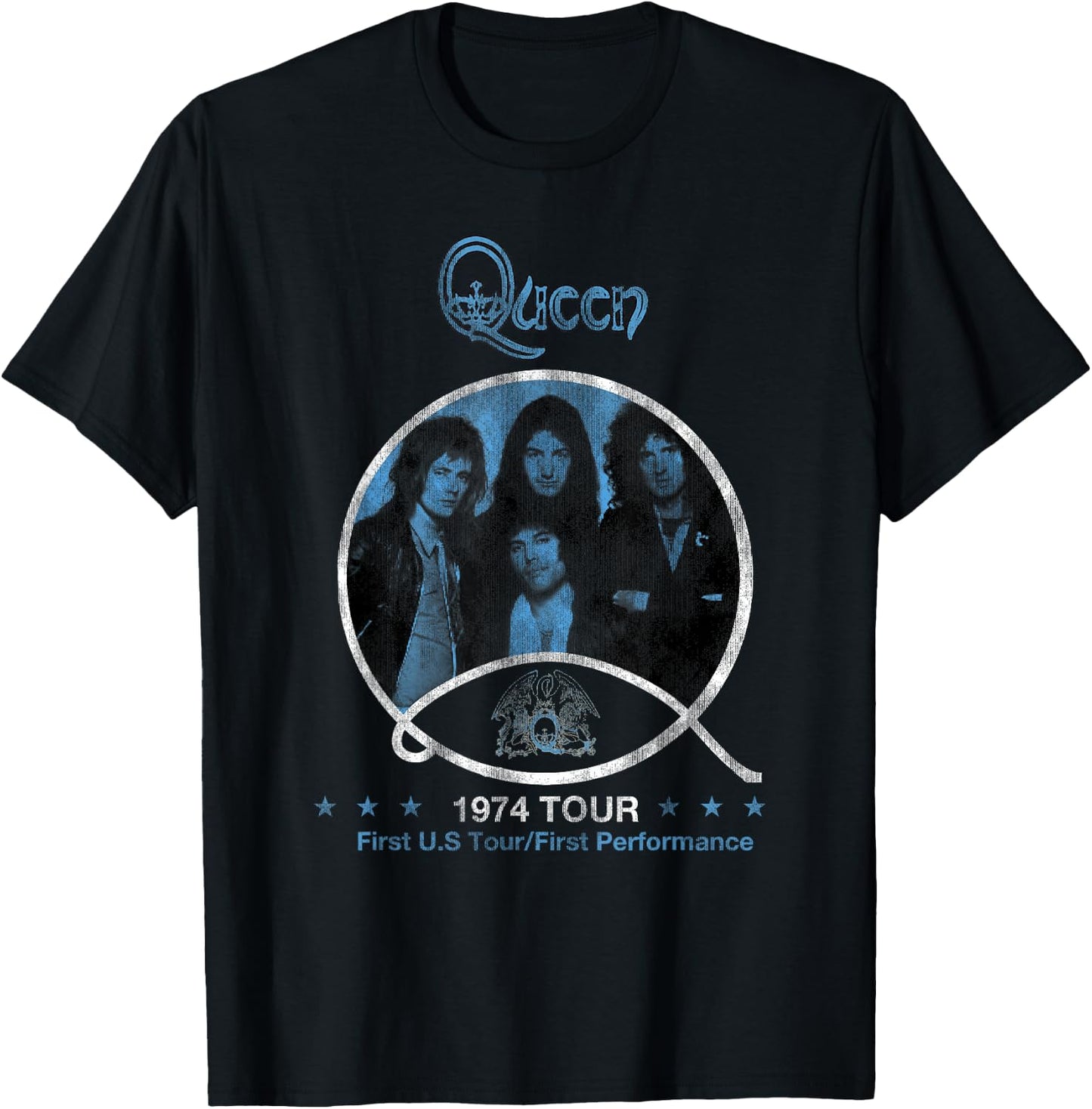 Official Queen 1974 T-Shirt - T-Shirt | Black