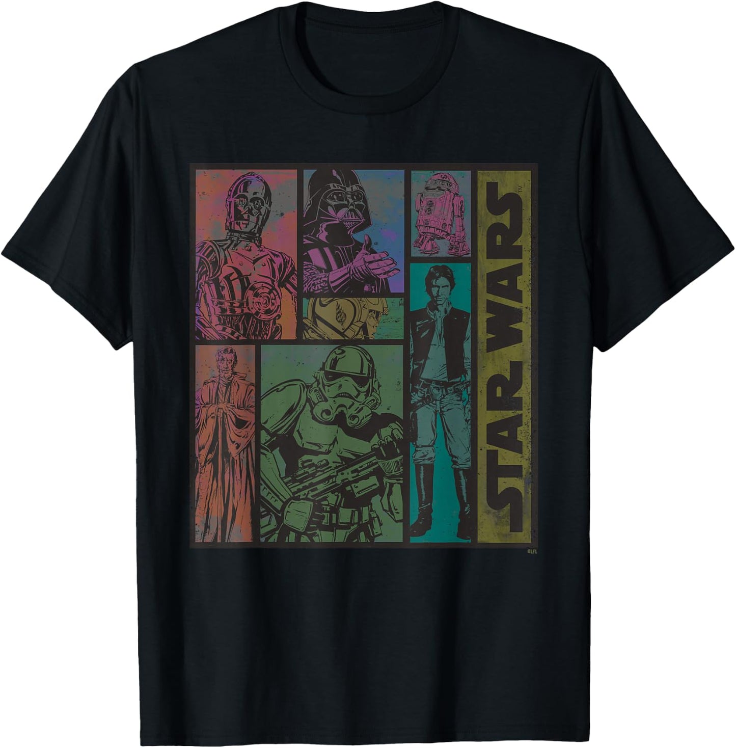 Star Wars Classic Comic Art Episode IV Retro Vintage T-Shirt - T-Shirt | Black