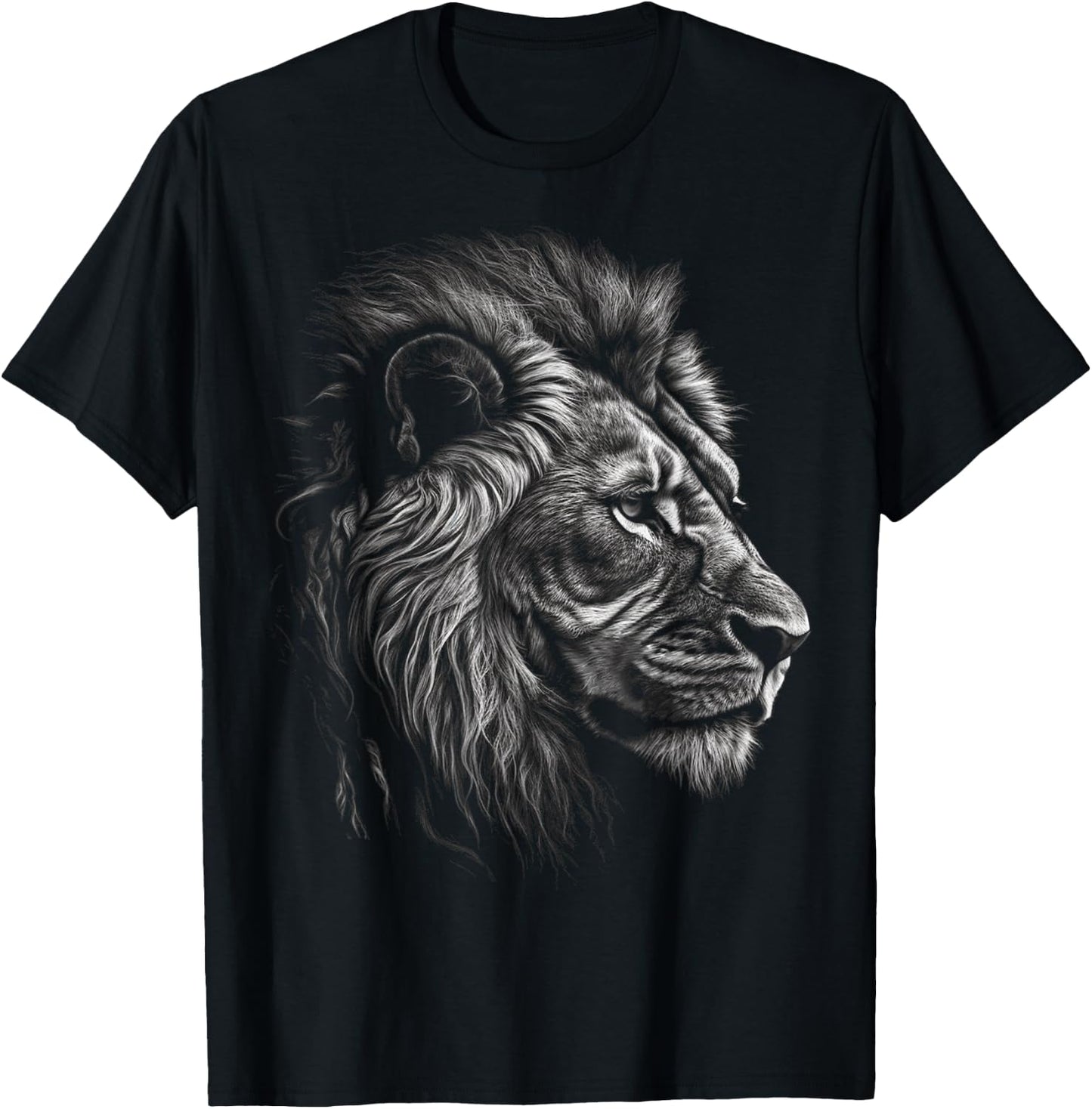 Lion - Art Animal Lion T-Shirt - T-Shirt | Black