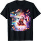 Outer Space Pizza Cat Rainbow Laser Taco Burrito Men Women Kids T-Shirt - T-Shirt | Black