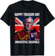 Happy Treason Day Ungrateful Colonials British Flag 4th July T-Shirt - T-Shirt | Black
