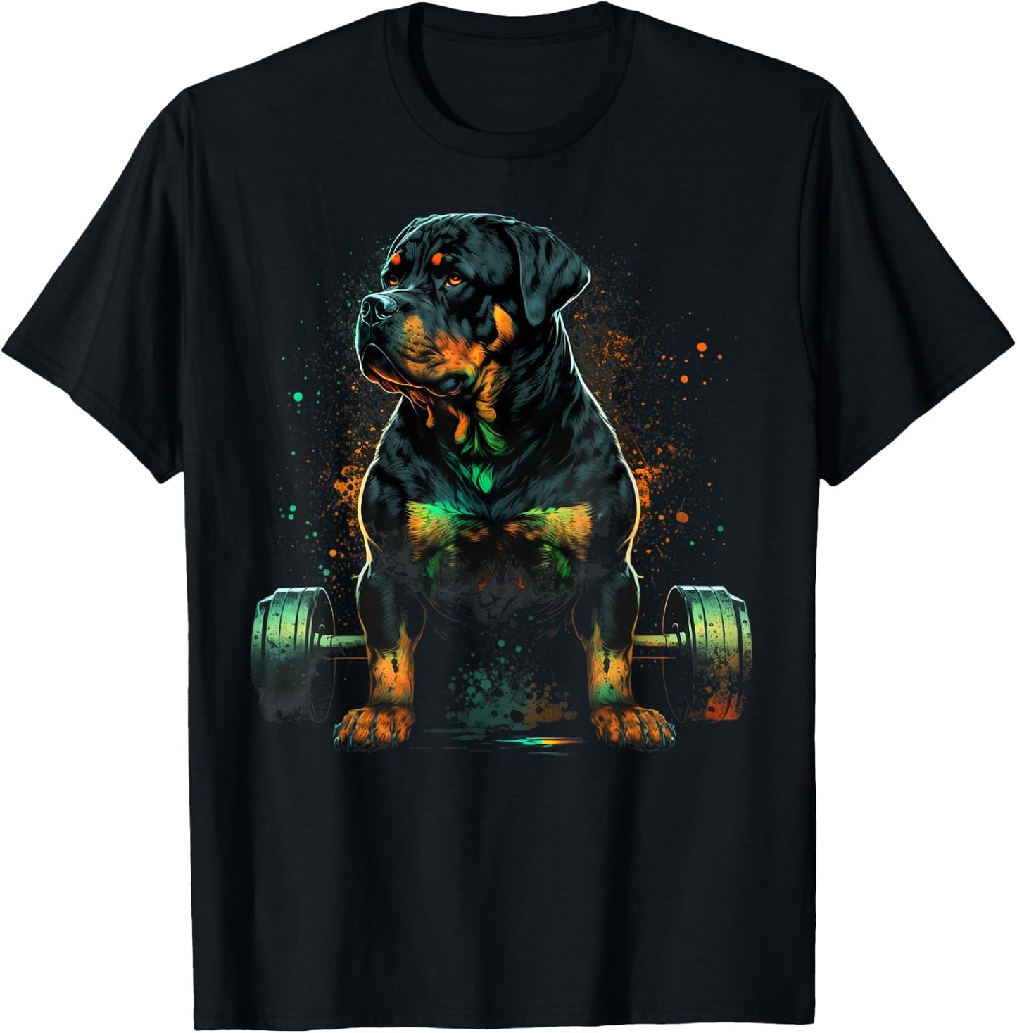 Rottweiler Weightlifting Dog Funny Fitness Gym Rottweiler Women Kids T-Shirt - T-Shirt | Black
