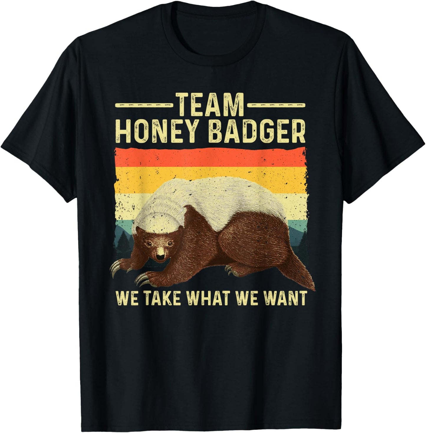 Cute Honey Badger Art Women Ratel Honey Badger Lover T-Shirt - T-Shirt | Black