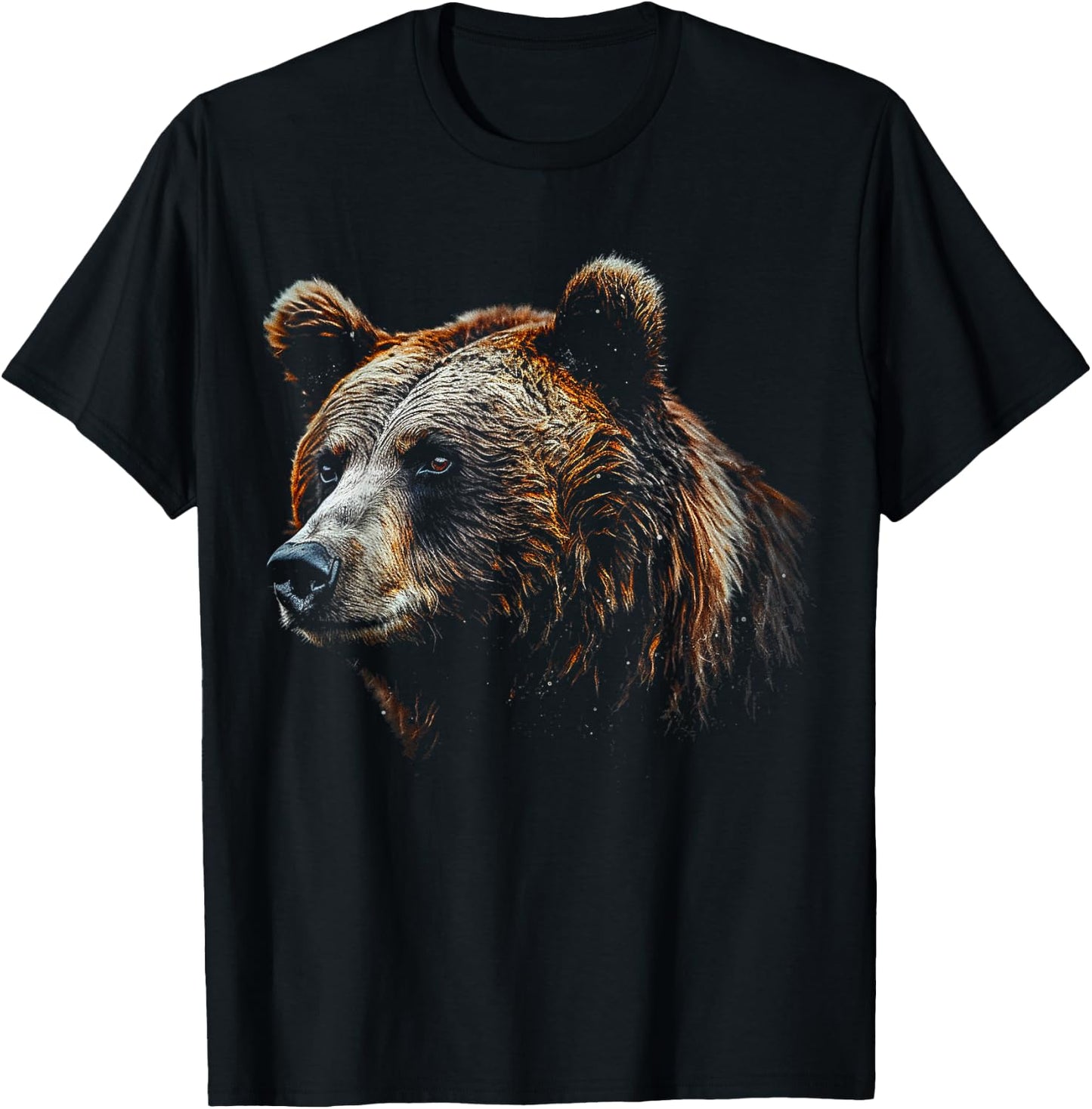 Bear Lover Artwork | Animal Motif Bear T-Shirt - T-Shirt | Black