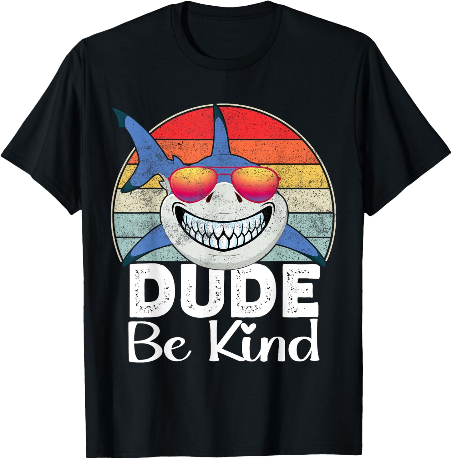 Dude Be Kind Shark Unity Day Orange Anti Bullying 2025 Kids T-Shirt - T-Shirt | Black