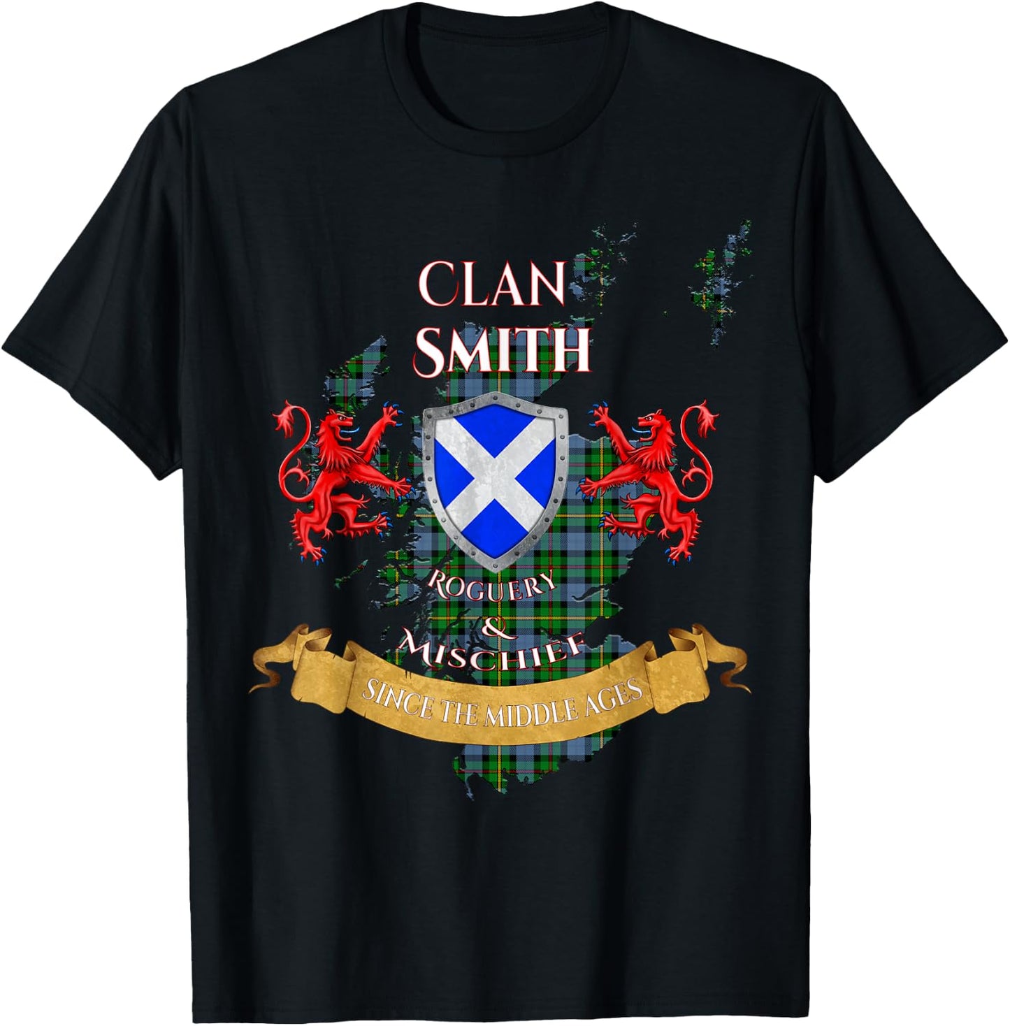 Smith Scottish Family Clan Middle Ages Mischief T-Shirt - T-Shirt | Black