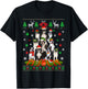 Ugly Sweater Christmas Tree Boston Terrier Dog Xmas Pajama T-Shirt - T-Shirt | Black