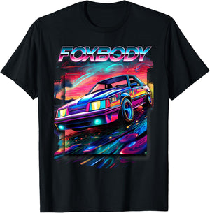 Foxbody, Foxbody Nation, Foxbody stang, Car enthusiast T-Shirt - T-Shirt | Black
