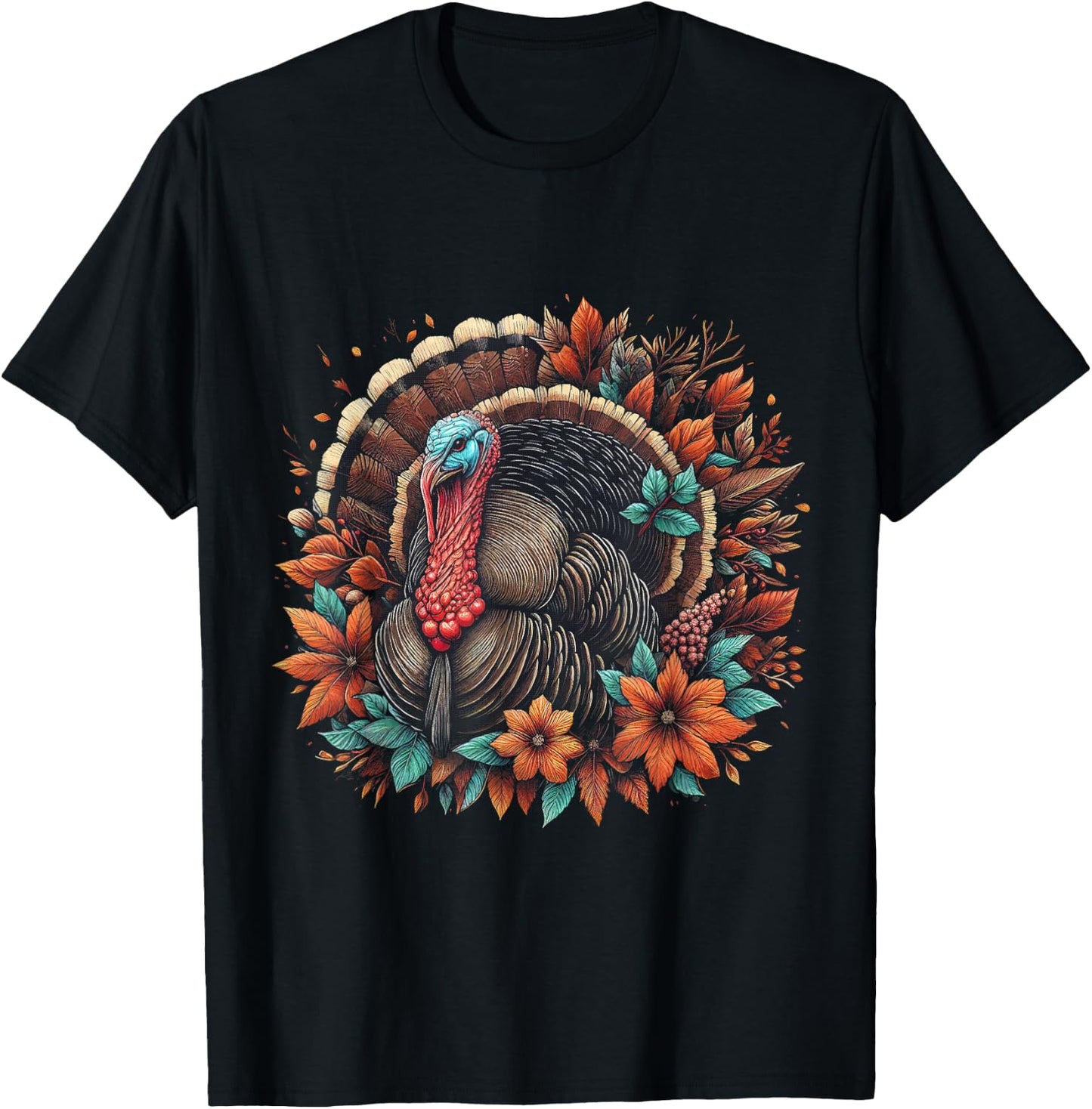 Thanksgiving Turkey Family Fall Happy Thanksgiving Women T-Shirt - T-Shirt | Black