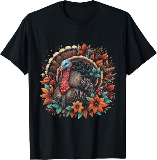 Thanksgiving Turkey Family Fall Happy Thanksgiving Women T-Shirt - T-Shirt | Black