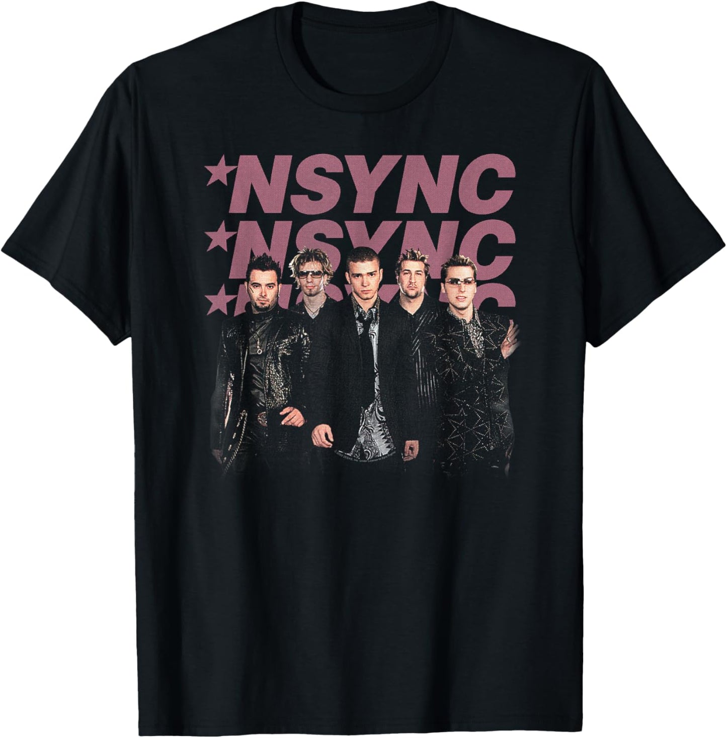 NSYNC Official Triple NSYNC Band T-Shirt - T-Shirt | Black