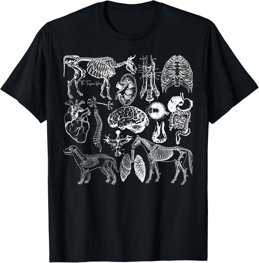 Veterinary Anatomy Animal Design T-Shirt - T-Shirt | Black