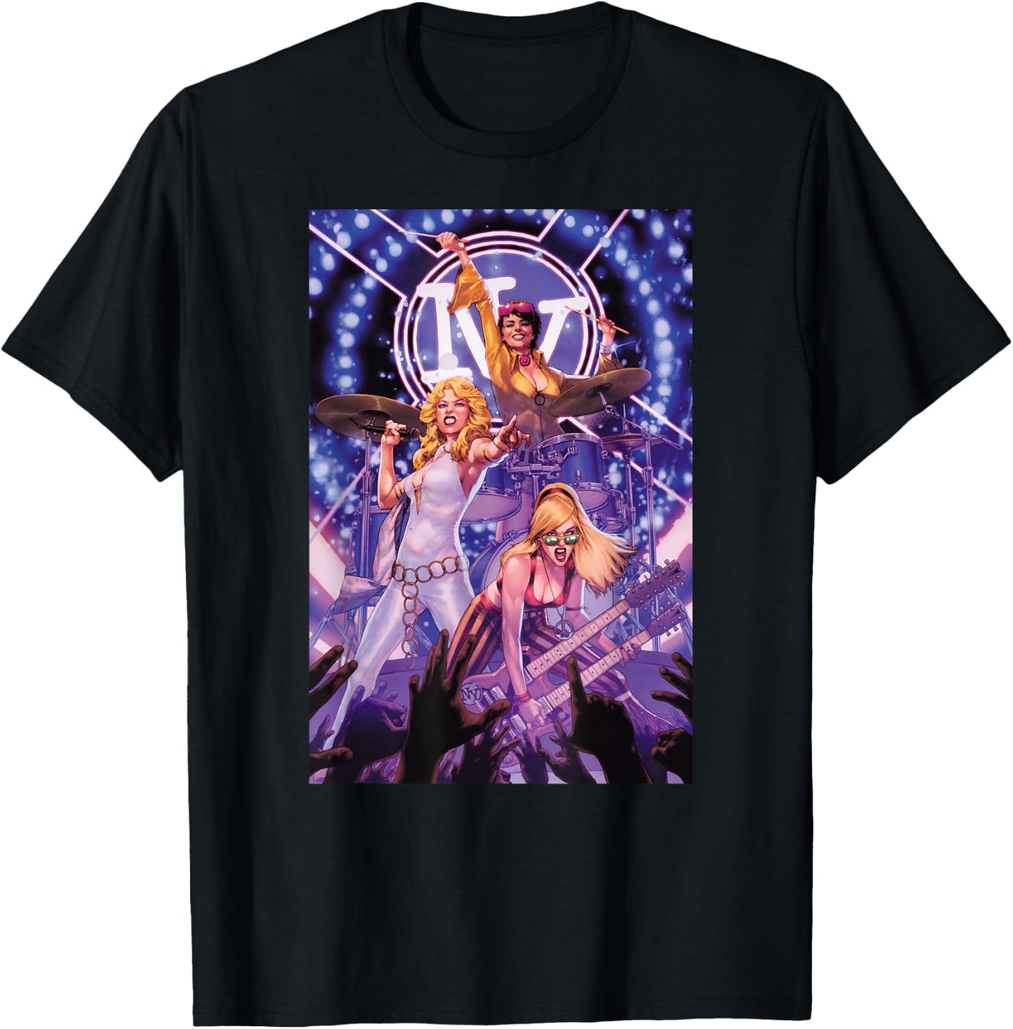 Marvel X-Men Dazzler Boom Boom Jubilee Band X Terminators T-Shirt - T-Shirt | Black
