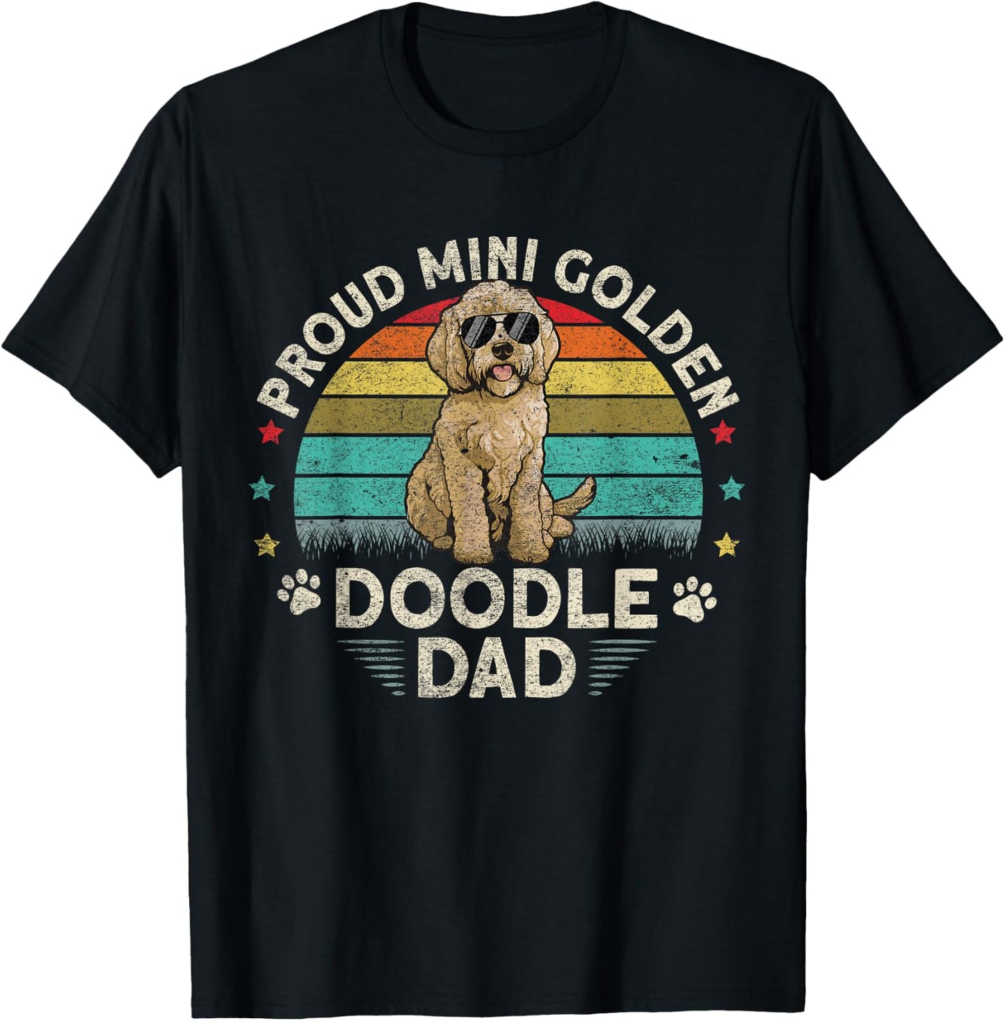 Mini Golden Doodle Plush Shoes Minidoodle Mini Goldendoodle T-Shirt - T-Shirt | Black