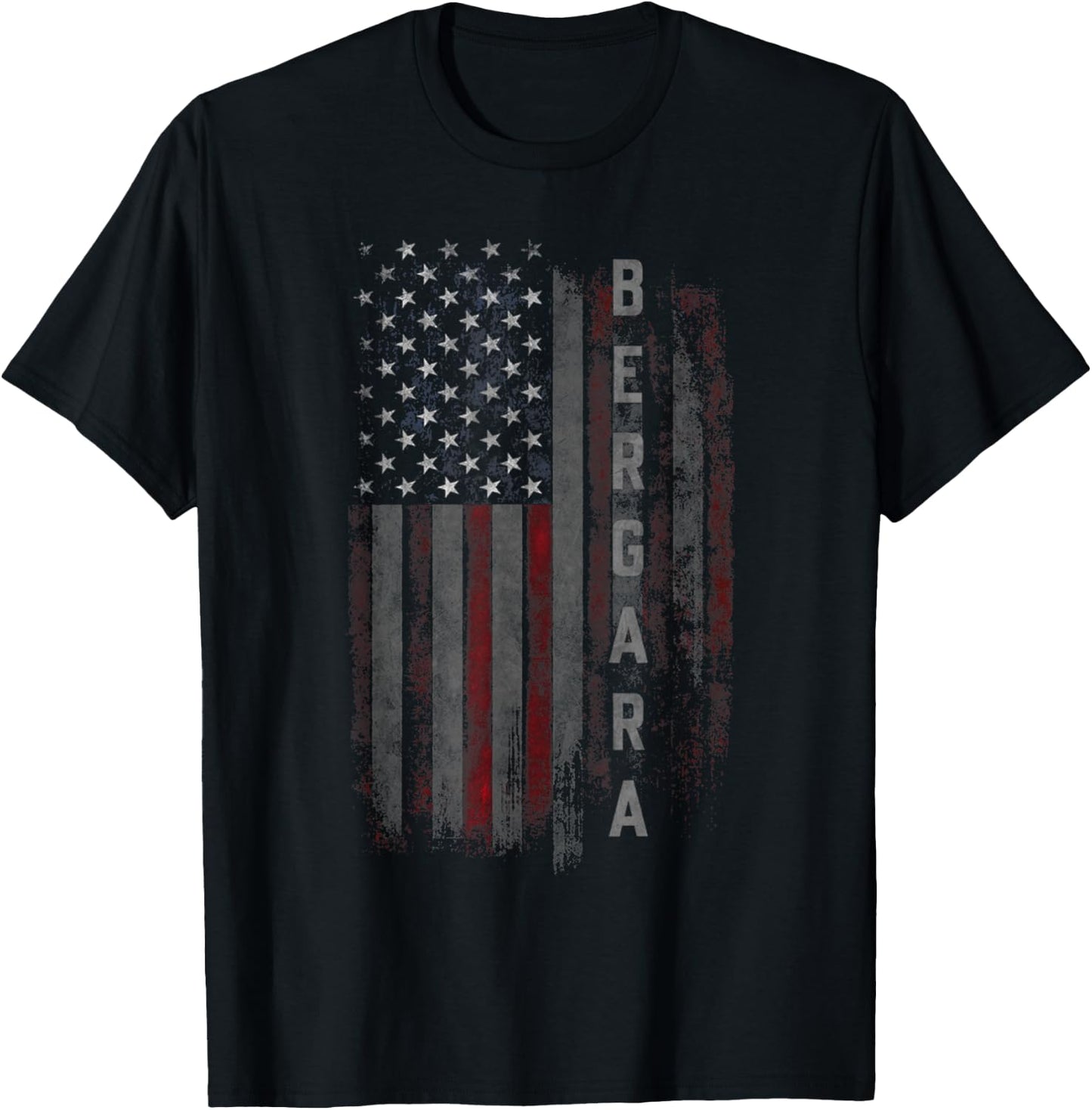 Bergara Family American Flag T-Shirt - T-Shirt | Black