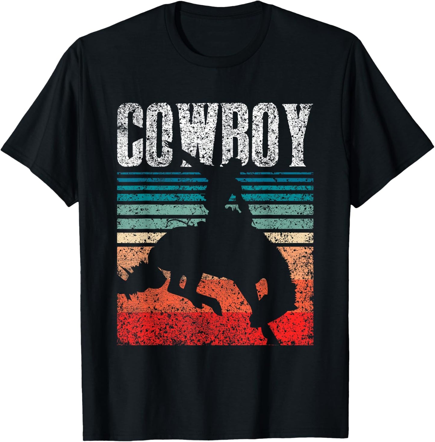 Love Design Cowboys Lover Cowboy - & -Youth Boys Black Polyester 65% Cotton 35% Short Sleeve Regular Fit - Cowboy - Small - Christmas, Birthday T-Shirt - T-Shirt | Black