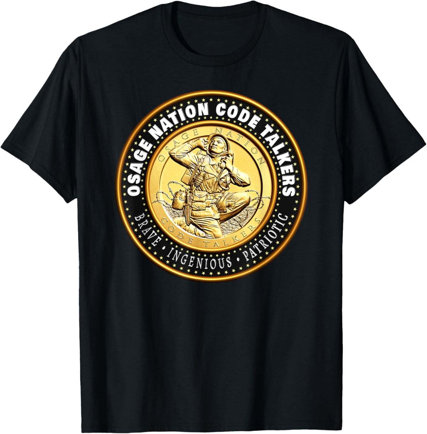 Commemorative Osage Nation Code Talkers for Heritage T-Shirt - T-Shirt | Black