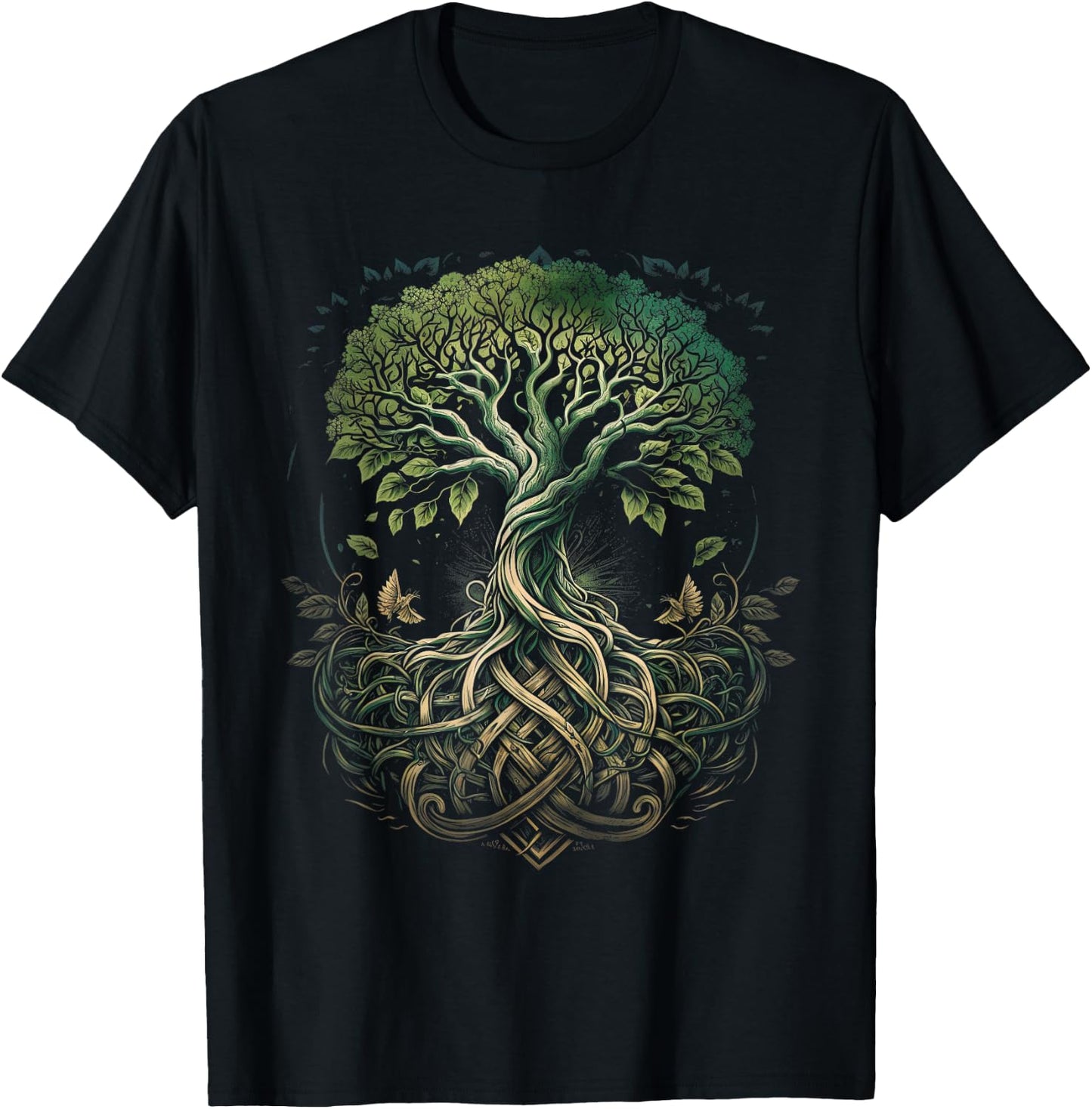 Tree of Life Viking Midgard Thor Walhalla T-Shirt - T-Shirt | Black