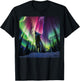 Alaska Aurora Borealis Howling Wolf Aesthetic Photo Souvenir T-Shirt - T-Shirt | Black