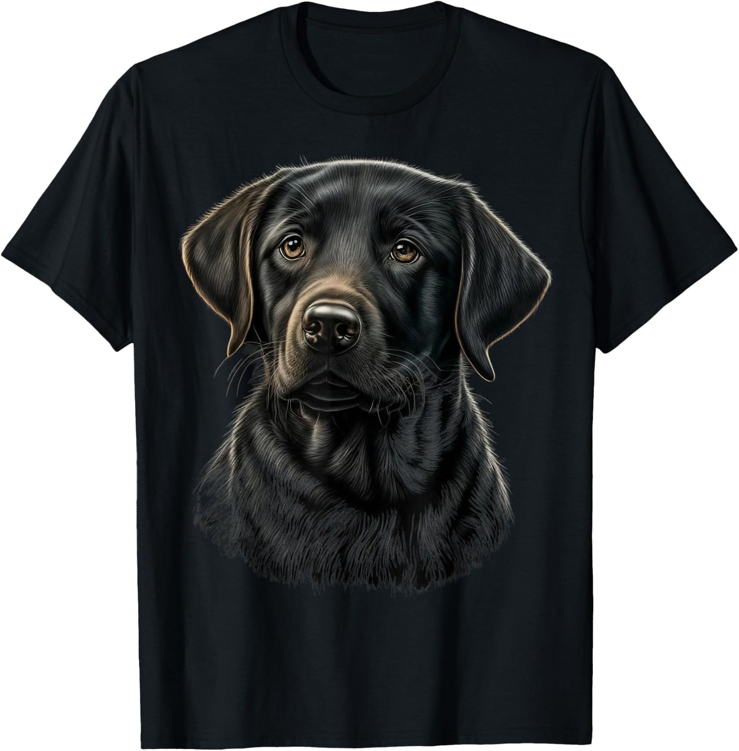 Cute black Labrador Dog on black Labrador Retriever Lover T-Shirt - T-Shirt | Black